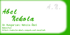 abel nekola business card